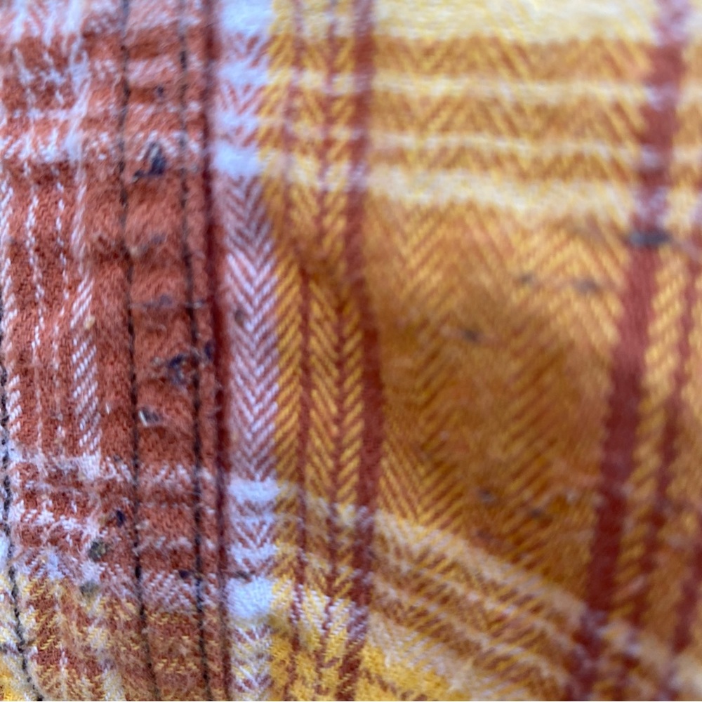 Upcycled Bleached With Back Appliqu Button Down M… - image 5